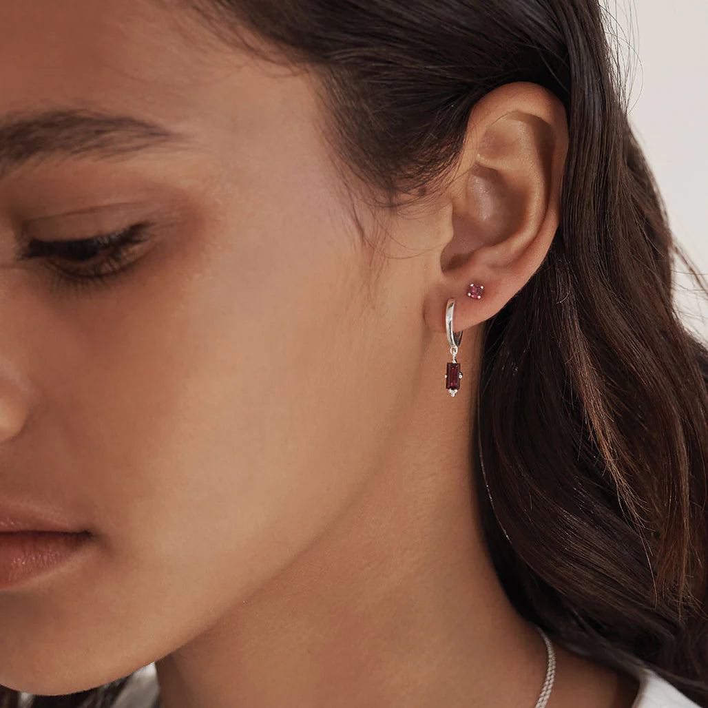 3MM PINK RHODOLITE STUDS