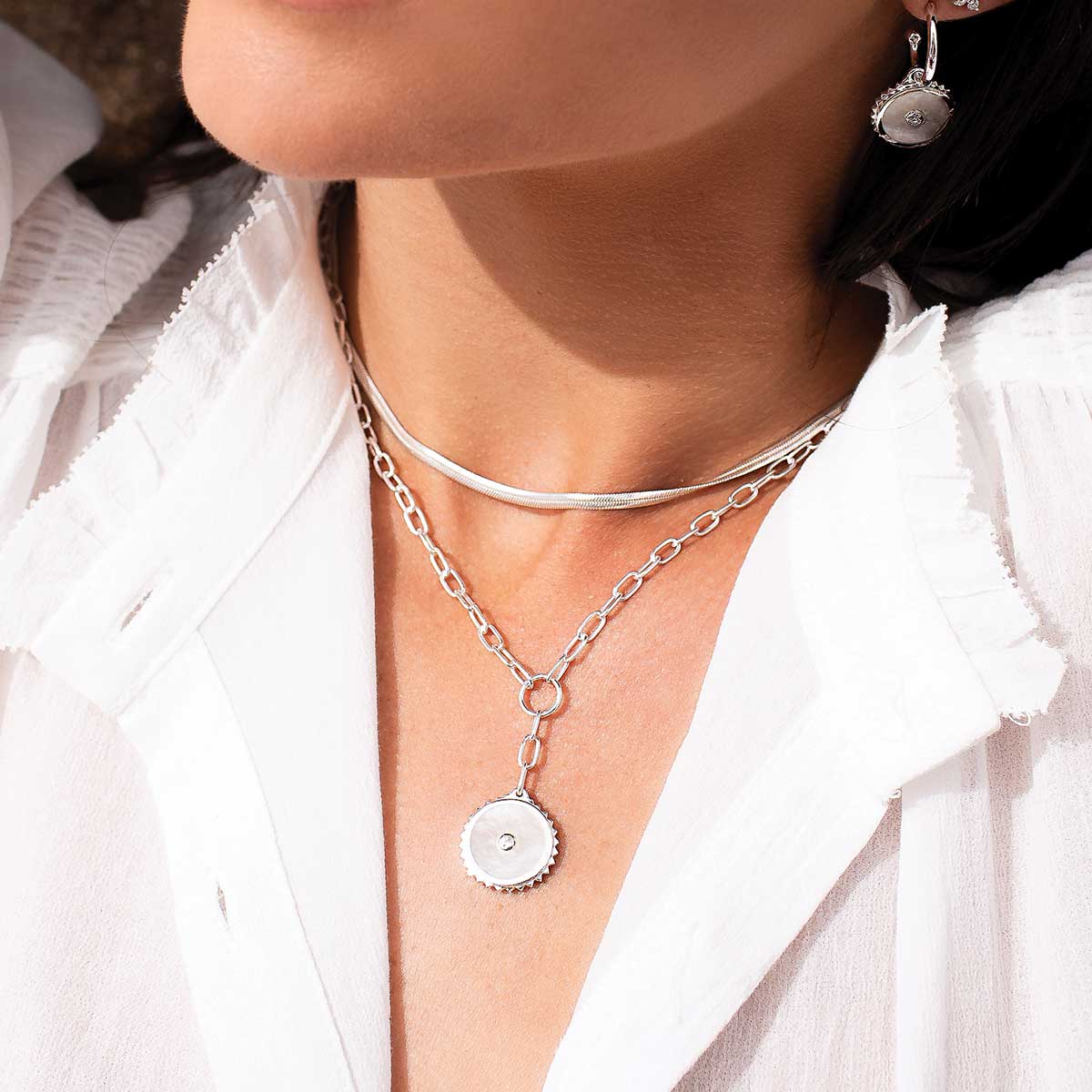 HALCYON SHIELD DROP NECKLACE