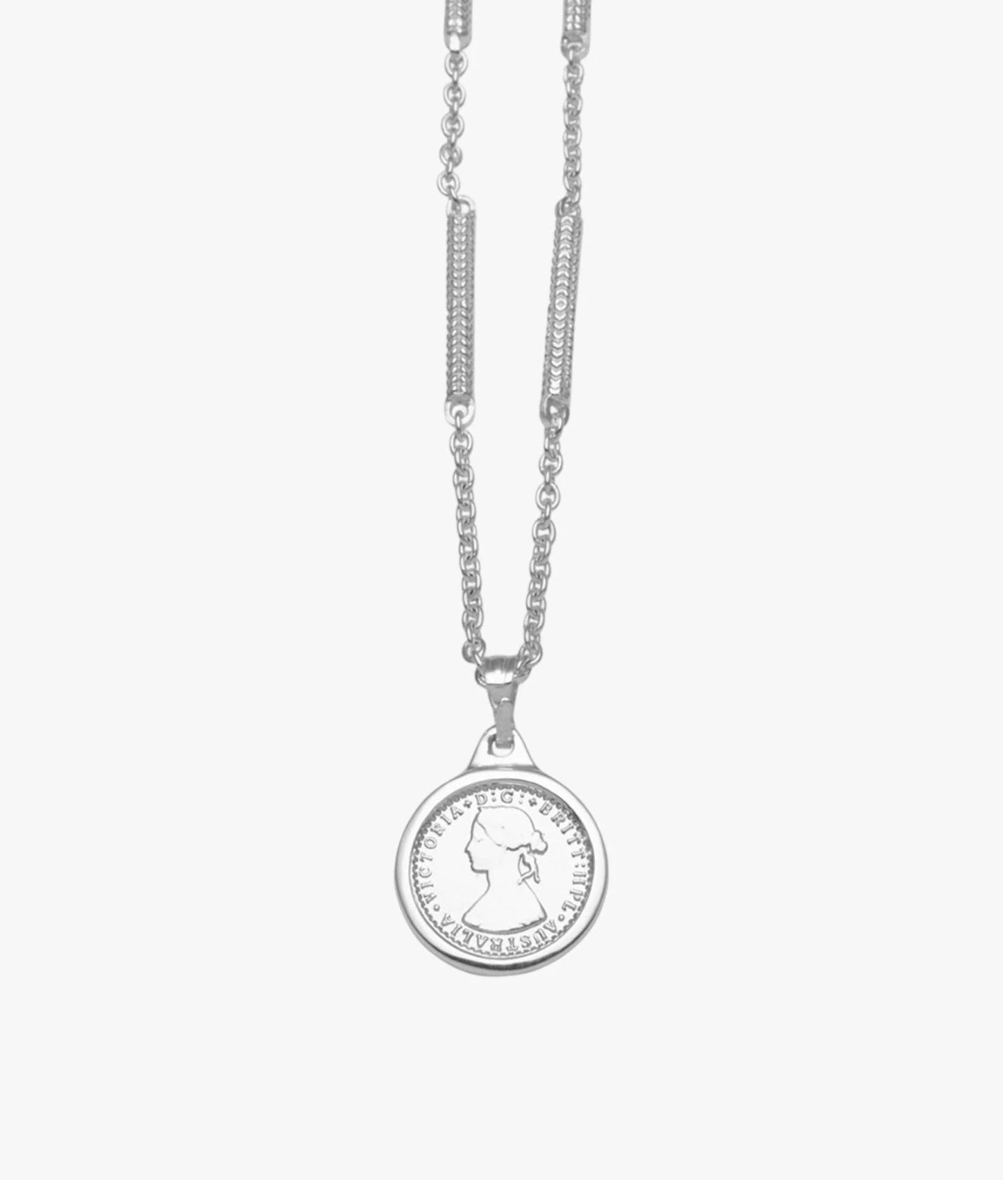 VT HERRINGBONE CHAIN WITH MINI COIN