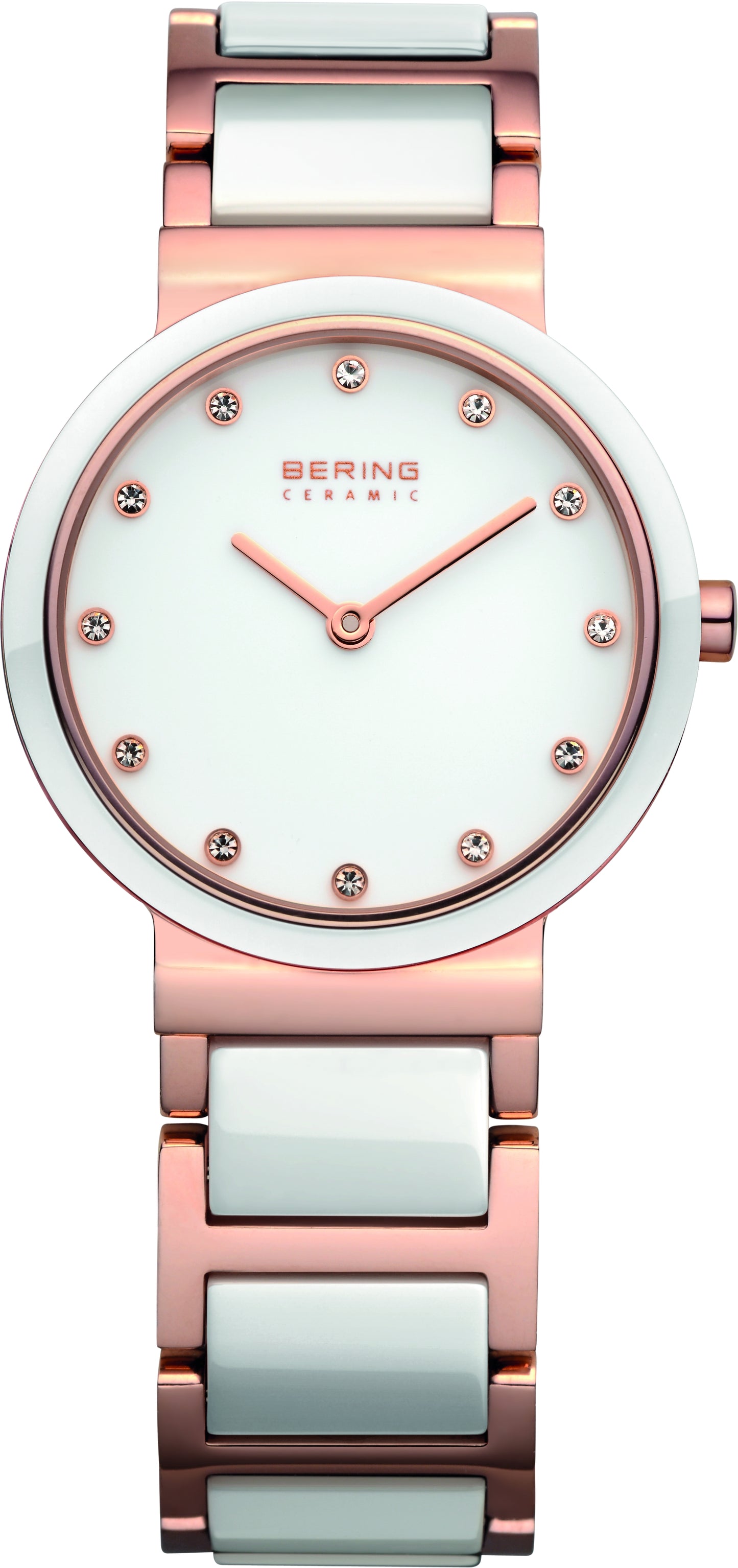 BERING CERAMIC WHITE AND ROSE GOLD 10725-766
