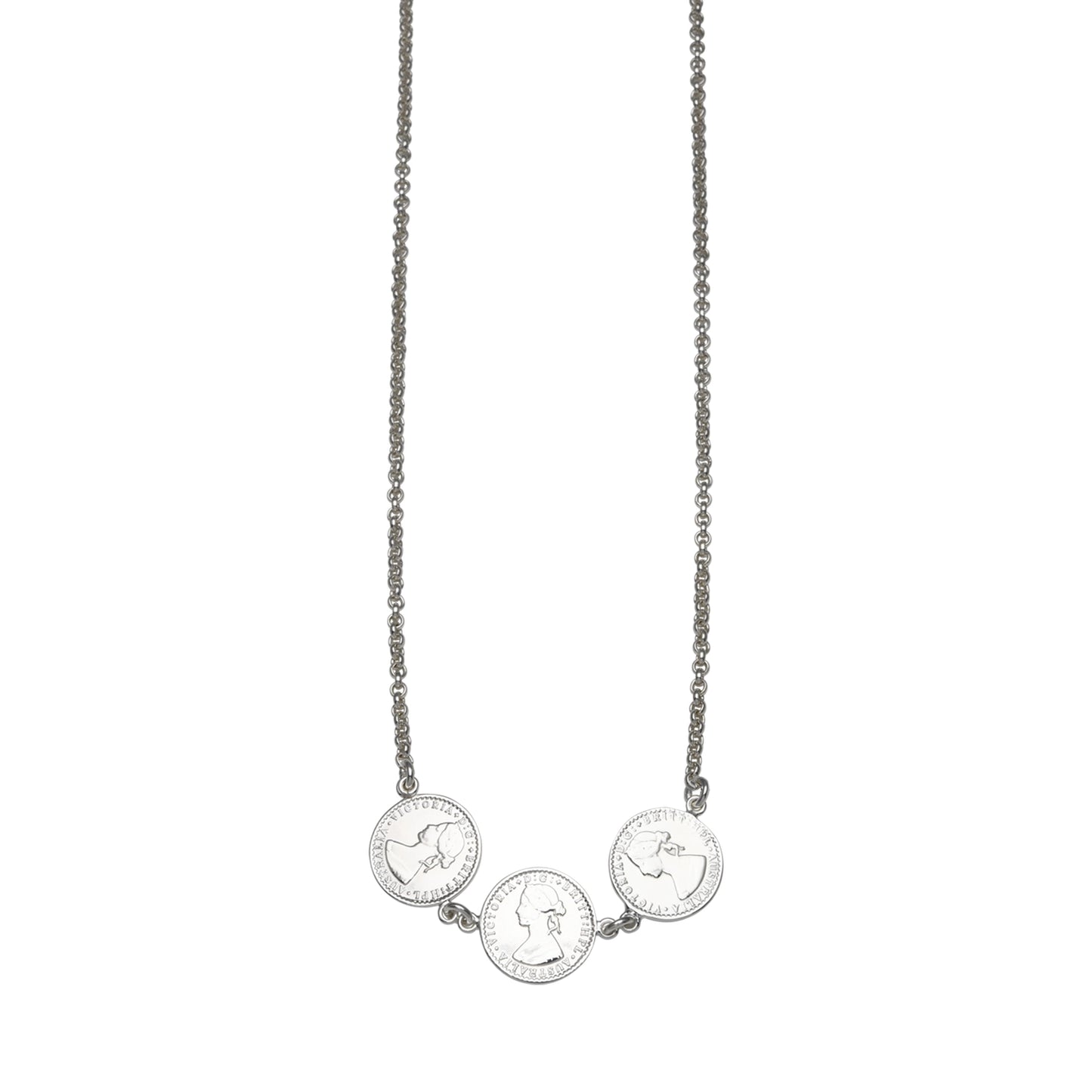 VT TRIPLE COIN NECKLACE