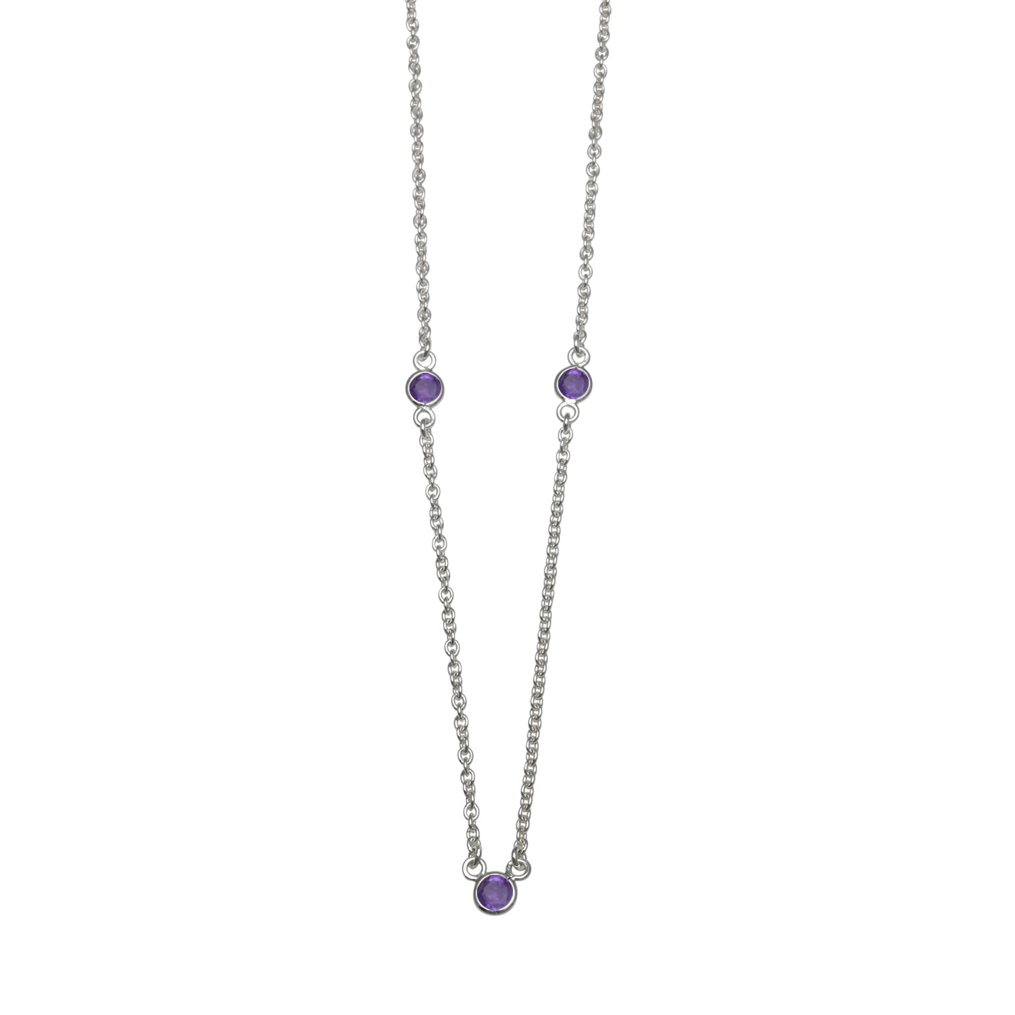 VT AMETHYST TRIPLET NECKLACE