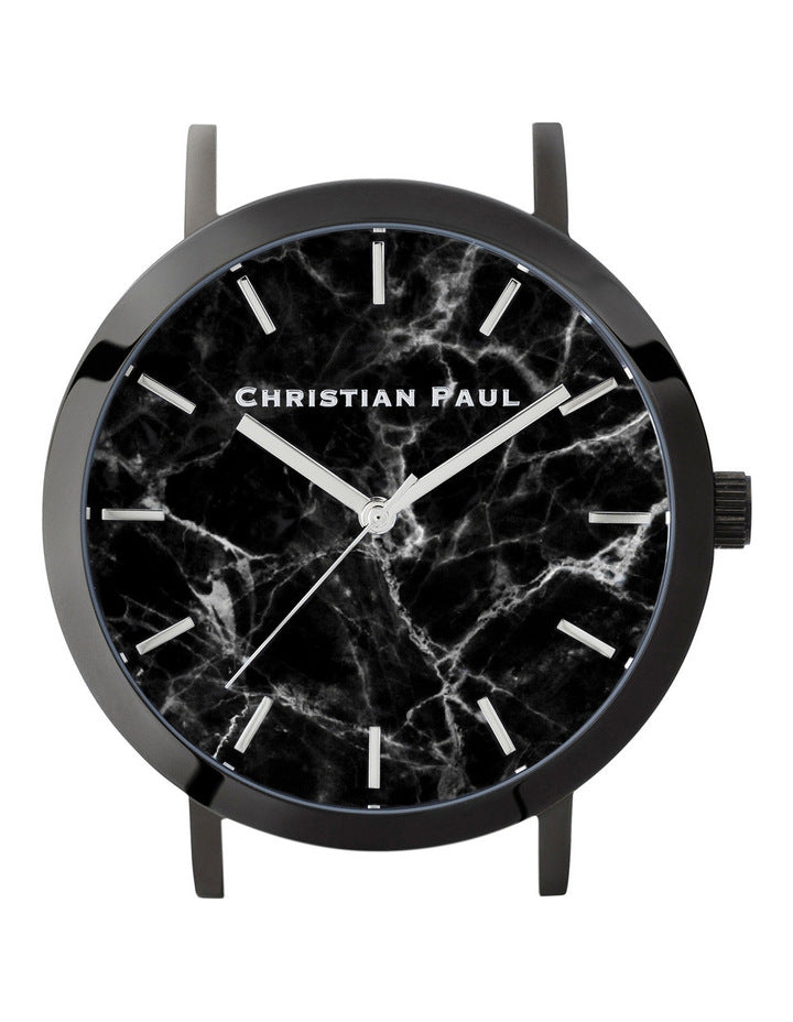 CHRISTIAN PAUL 43MM BLACK MARBLE DIAL & BLACK CASE MAR-BLK-BLK-43MM