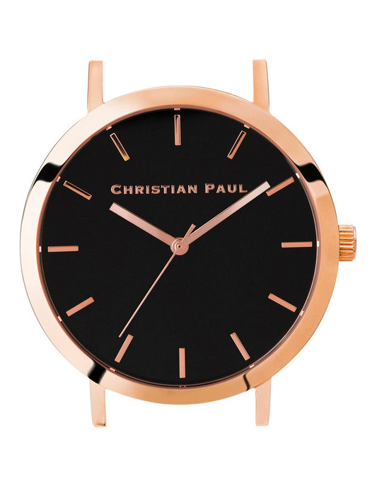 CHRISTIAN PAUL 43MM RAW BLACK DIAL & ROSE GOLD CASE - RAW-BLK-RG-43MM