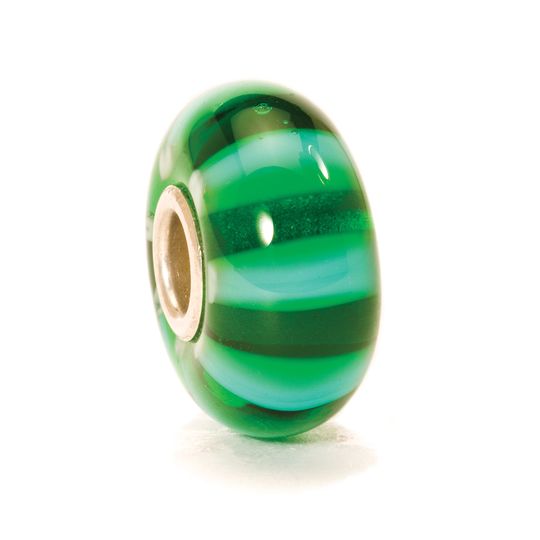 Troll Bead Green Stripe