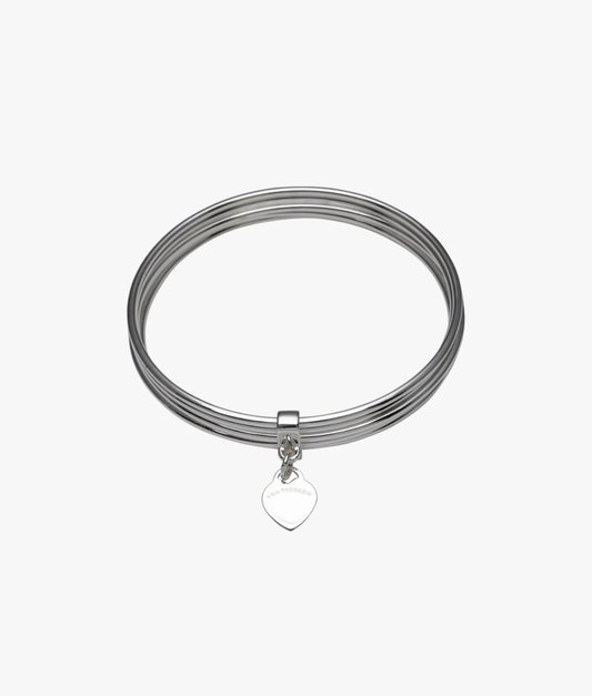VT 5-STACK BANGLE WITH FLAT HEART