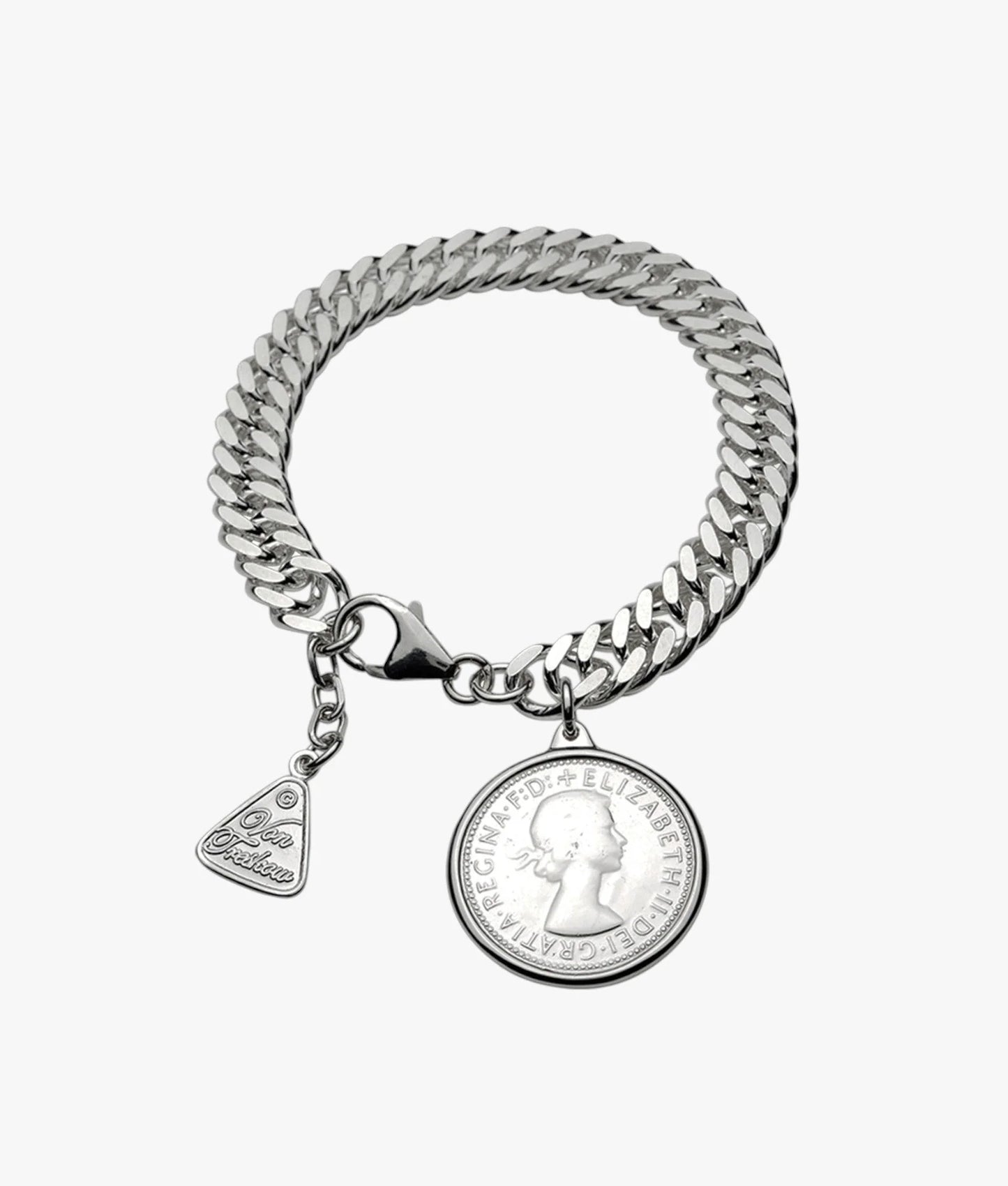 VT DOUBLE CURB BRACELET WITH SHILLING - 1961