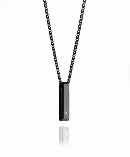 PIG & HEN MONOLITH BLACK AGATE NECKLACE