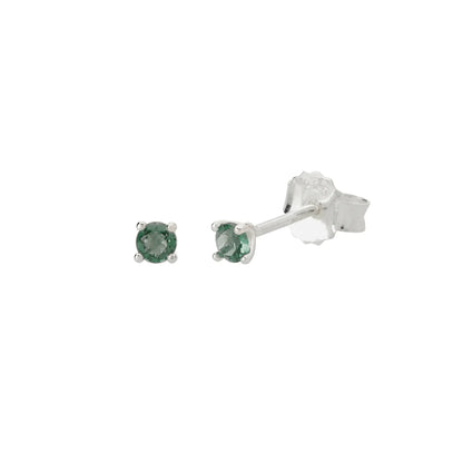 GREEN QUARTZ STUDS