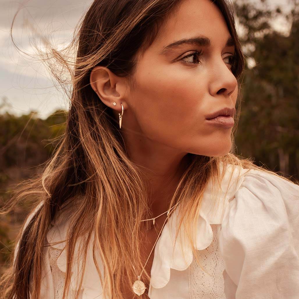 3MM WHITE TOPAZ STUDS