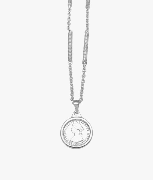 VT HERRINGBONE CHAIN WITH MINI COIN