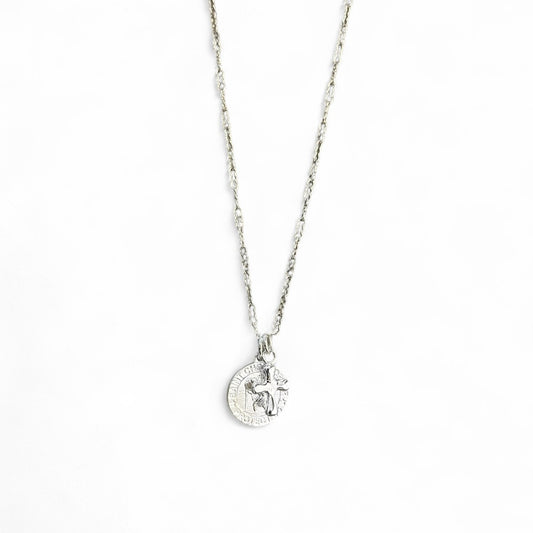 SAINT CHRISTOPHER & CROSS NECKLACE