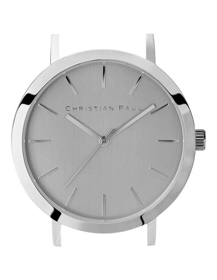 CHRISTIAN PAUL 43MM CAPITAL BRUSHED SILVER DIAL & SILVER CASE - CAP-SIL-SIL-43MM