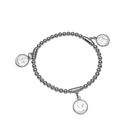 VT TRIPLE COIN STRETCH BRACELET