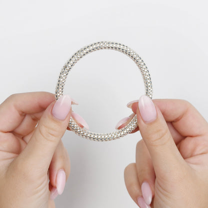 VT SILVER MESH BANGLE