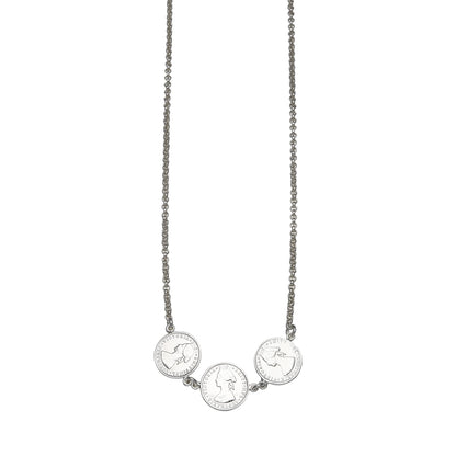 VT TRIPLE  COIN NECKLACE