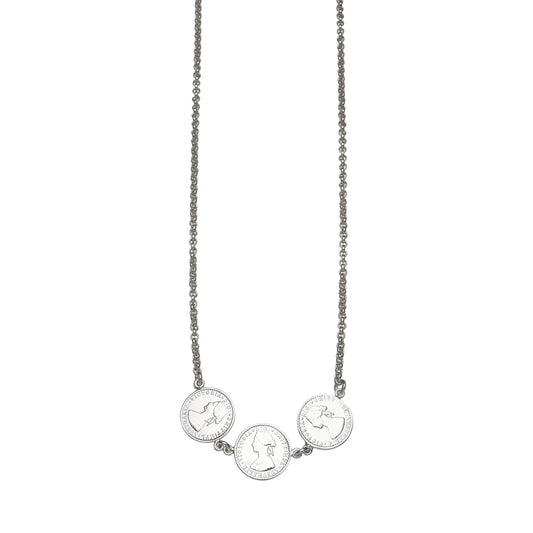 VT TRIPLE  COIN NECKLACE