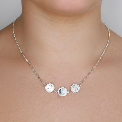 VT TRIPLE  COIN NECKLACE