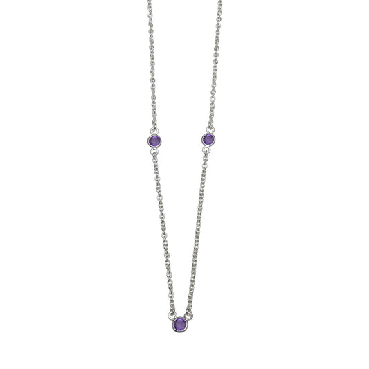 VT AMETHYST TRIPLET NECKLACE