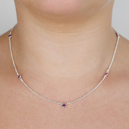 VT AMETHYST TRIPLET NECKLACE