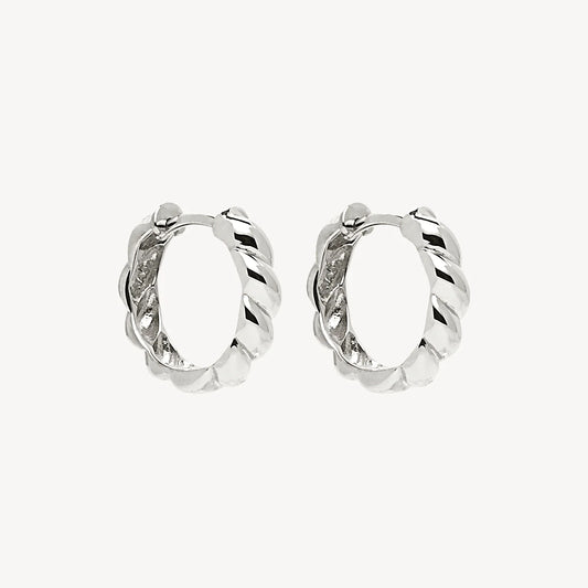 ZIPPY TWIST HUGGIE EARRING