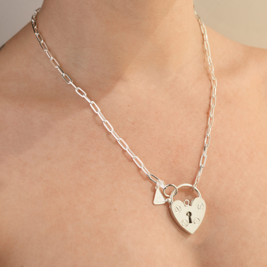 VT HEART PADLOCK STATEMENT NECKLACE