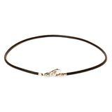 LEATHER NECKLACE, BLACK, WITHOUT LOCK