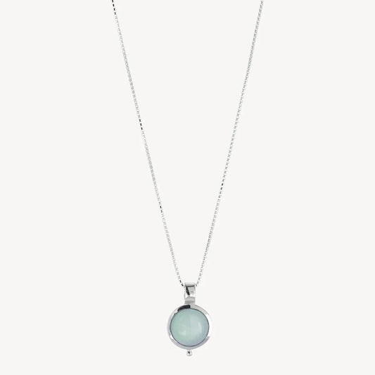 GARLAND AQUA CHALCEDONY NECKLACE