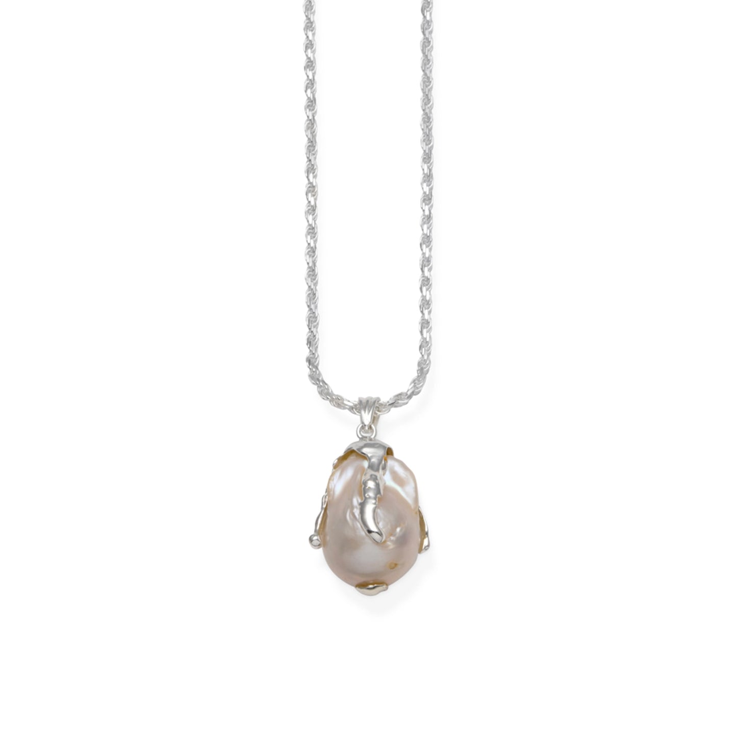 VT BAROQUE PEARL ON ROPE CHAIN NECKLACE
