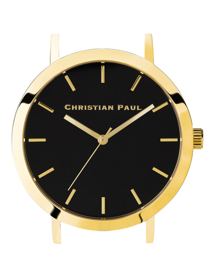 CHRISTIAN PAUL 43MM RAW BLACK DIAL & GOLD CASE - RAW-BLK-GLD-43MM