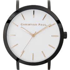 CHRISTIAN PAUL 43MM RAW WHITE DIAL & BLACK CASE - RAW-WHI-BLK-43MM